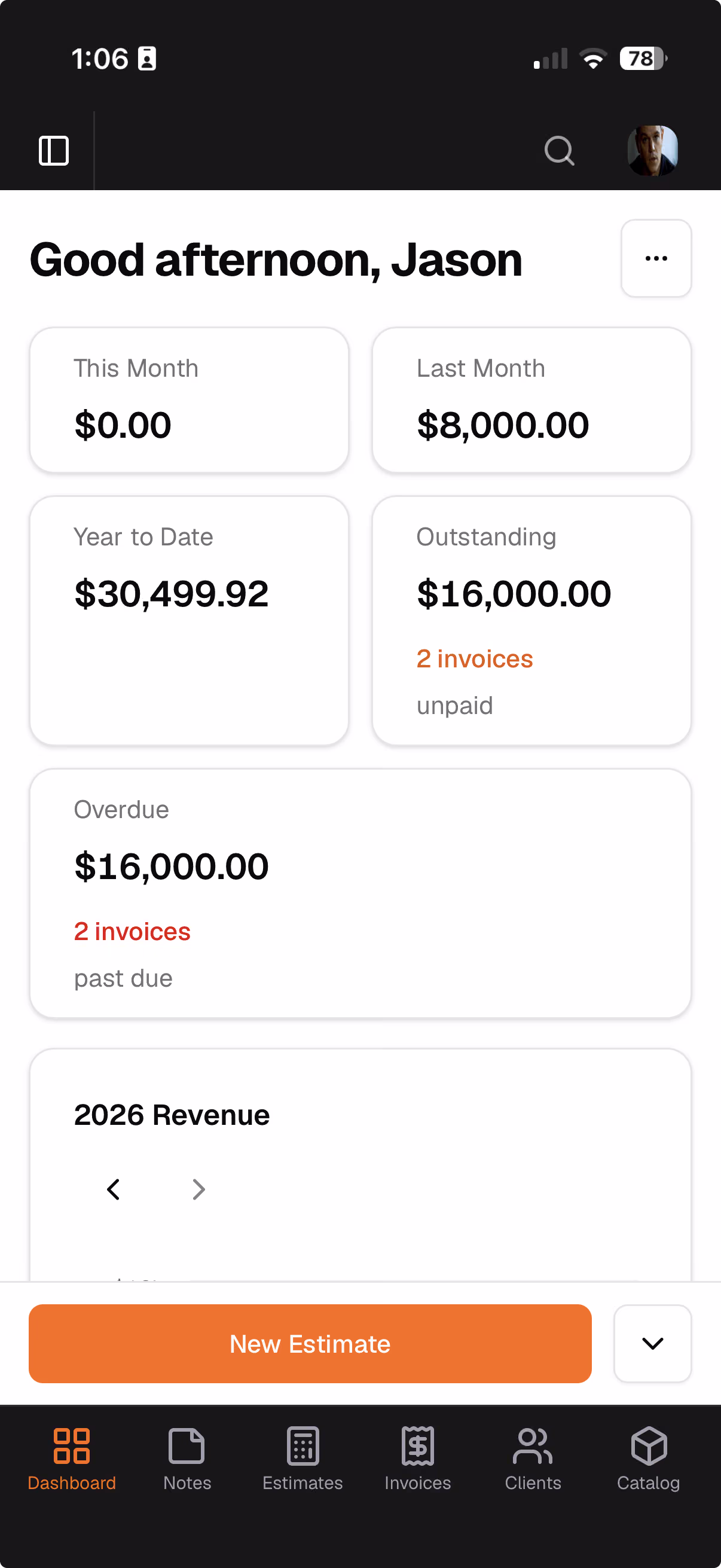 Jobkore mobile dashboard
